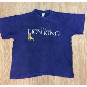 Vintage 90's Disney The Lion King Movie Promo Shirt Mens XL Simba Scar Embroider